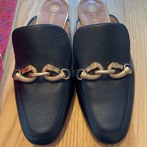 Tory Burch Black Leather Loafer sz 8.5
